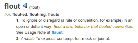 definition flout