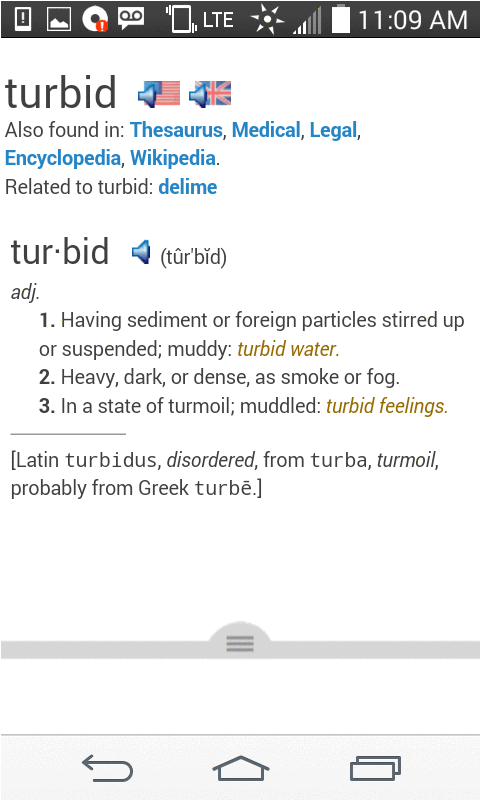 definition turbid