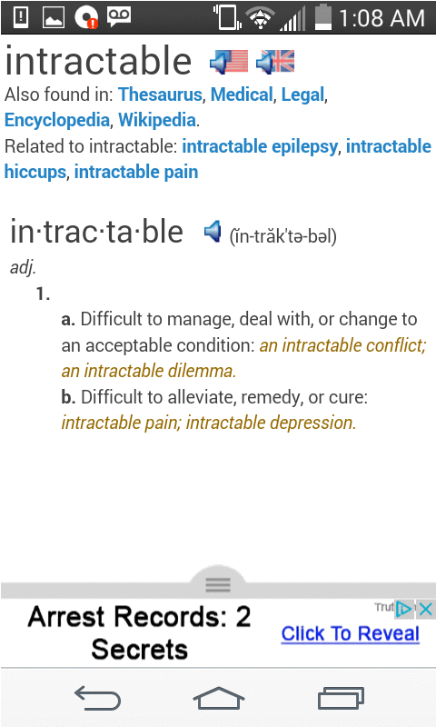define intractable