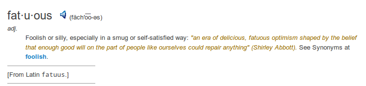 definition fatuous