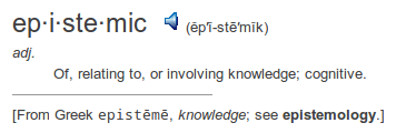 definition epistemic