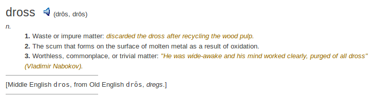 definition dross definition dross