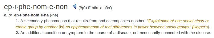    definition epiphenomenon