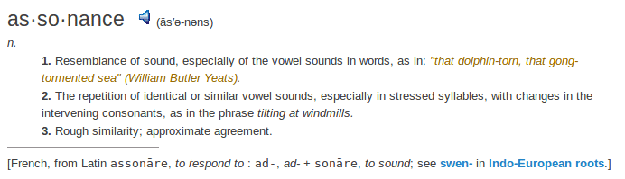    defintion assonance