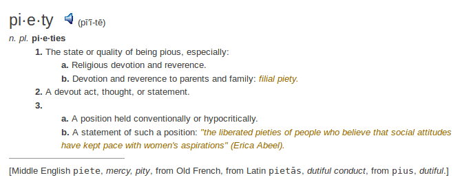    definition piety
