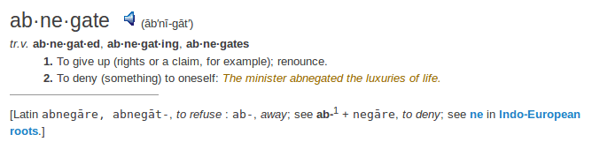 definition abnegate definition abnegate