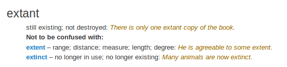 definition extant definition extant