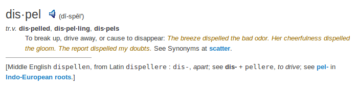 definitiona dispel definitiona dispel