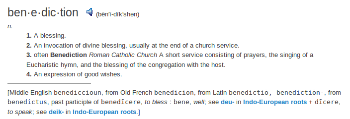 definition benediction definition benediction
