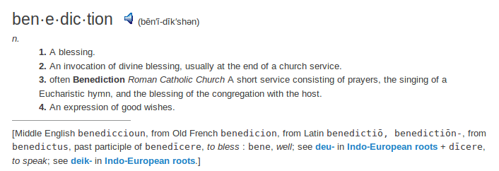    definition benediction