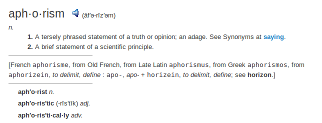 definition aphorism definition aphorism