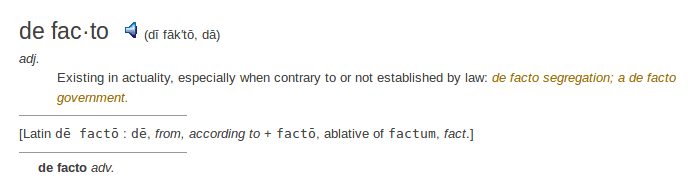 definition defacto definition defacto