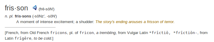 definition frisson definition frisson