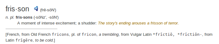    definition frisson