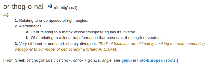 definition orthogonal definition orthogonal
