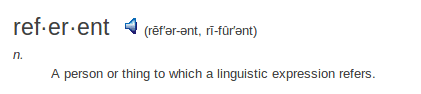 definition referent definition referent