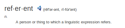    definition referent