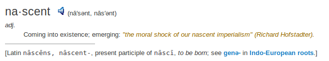 definition nascent definition nascent