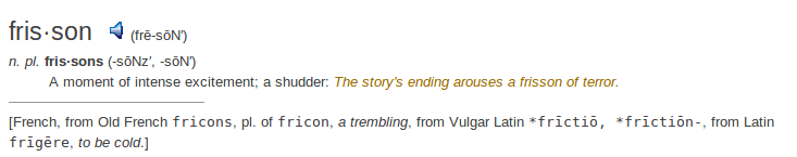 definition frisson definition frisson