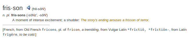    definition frisson