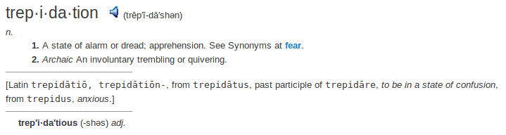 definition trepidation definition trepidation