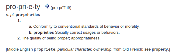 definition propriety definition propriety