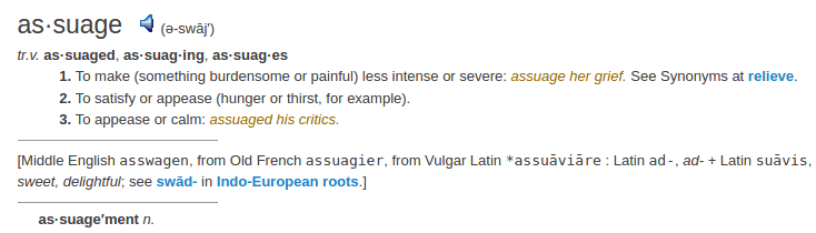    	definition assuage