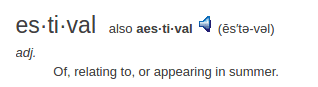    definition estial	