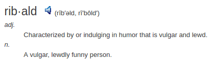    definition ribald	