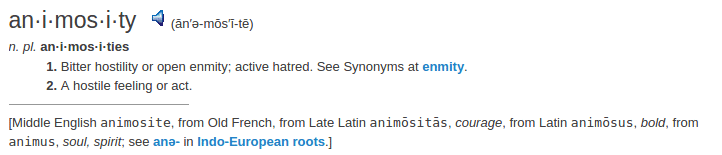 define animosity define animosity