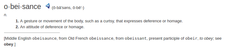 definition obeisance definition obeisance
