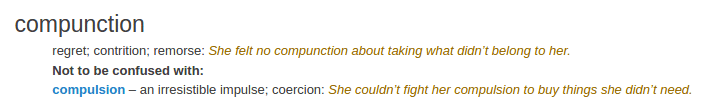 definition compunction definition compunction