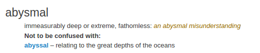 define abysmal define abysmal