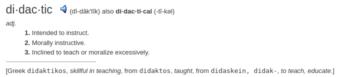 definition didactic definition didactic