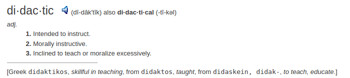    definition didactic