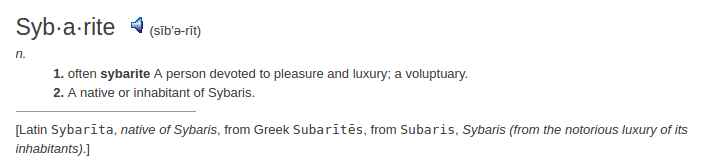    definition sybarite	