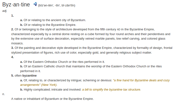 definition byzantine definition byzantine