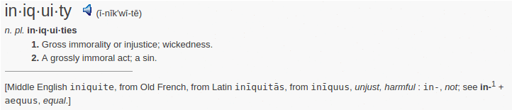 definition iniquity