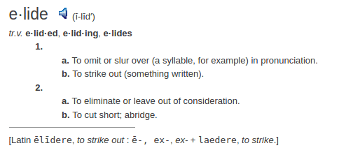 definition elide definition elide