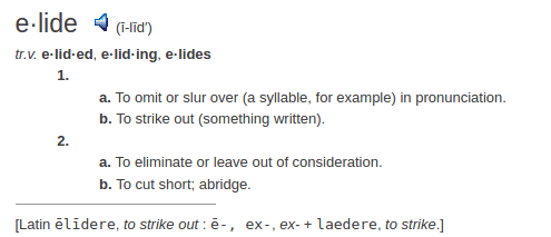 definition elide