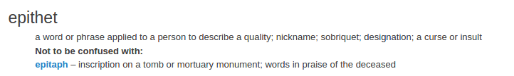 definition epithet definition epithet