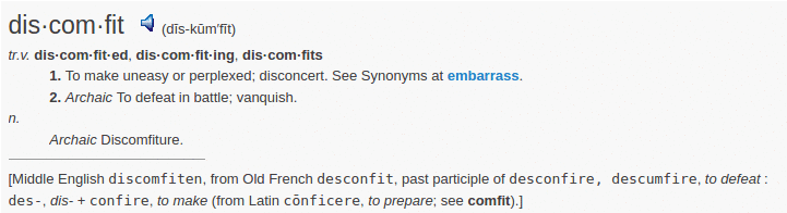 definition discomfit