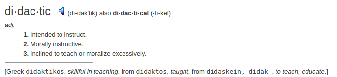 definition didactic definition didactic