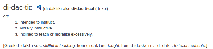 definition didactic