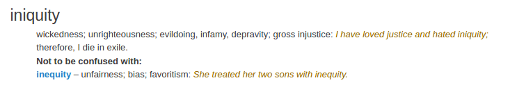 definition iniquity