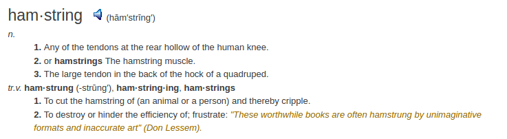 definition hamstrung definition hamstrung