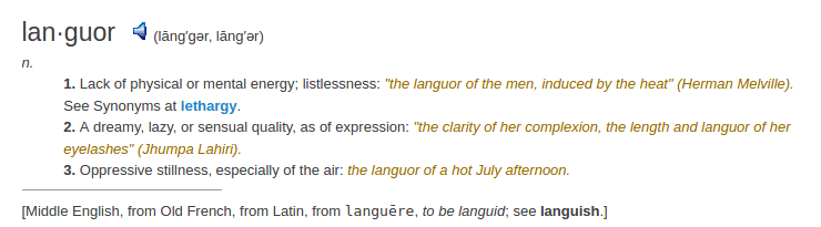 definition languor