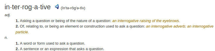 definition interrogative