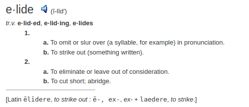 definition elide definition elide