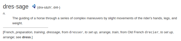 definition dressage